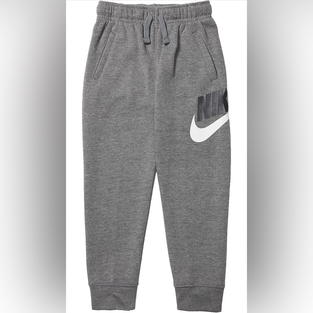 Nike Boys Club Fleece Joggers Size 4 Gray Athletic Pants Kids NWT